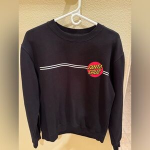 Santa Cruz Skateboards Black Crewneck Sweater
